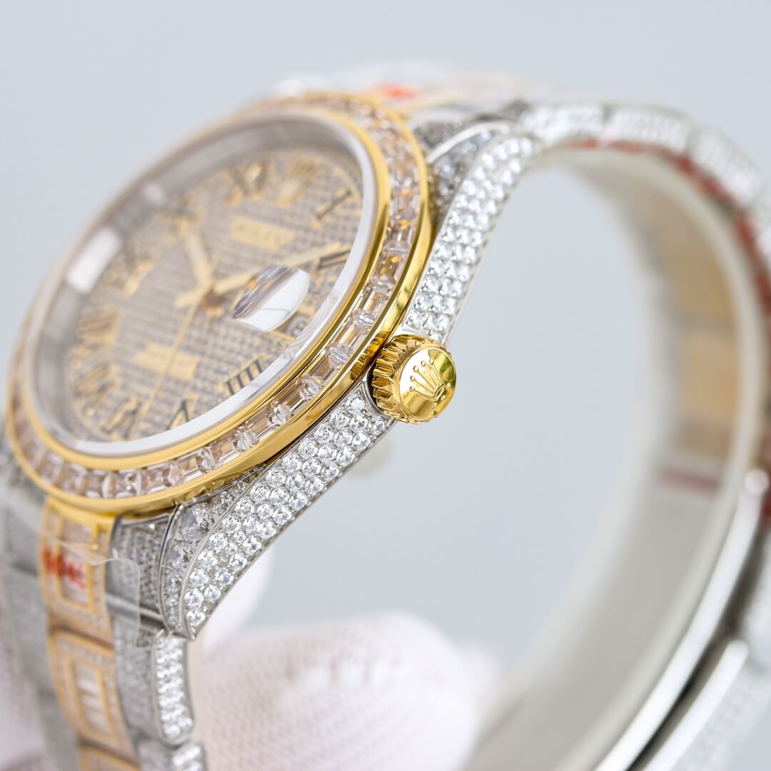 rolex 2024 new mens diamond automatic watch gold etx2900