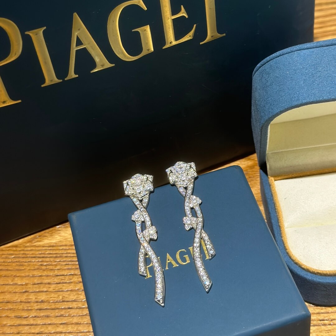 rose tassel earrings high end luxury 18 karat gold eh13168a5