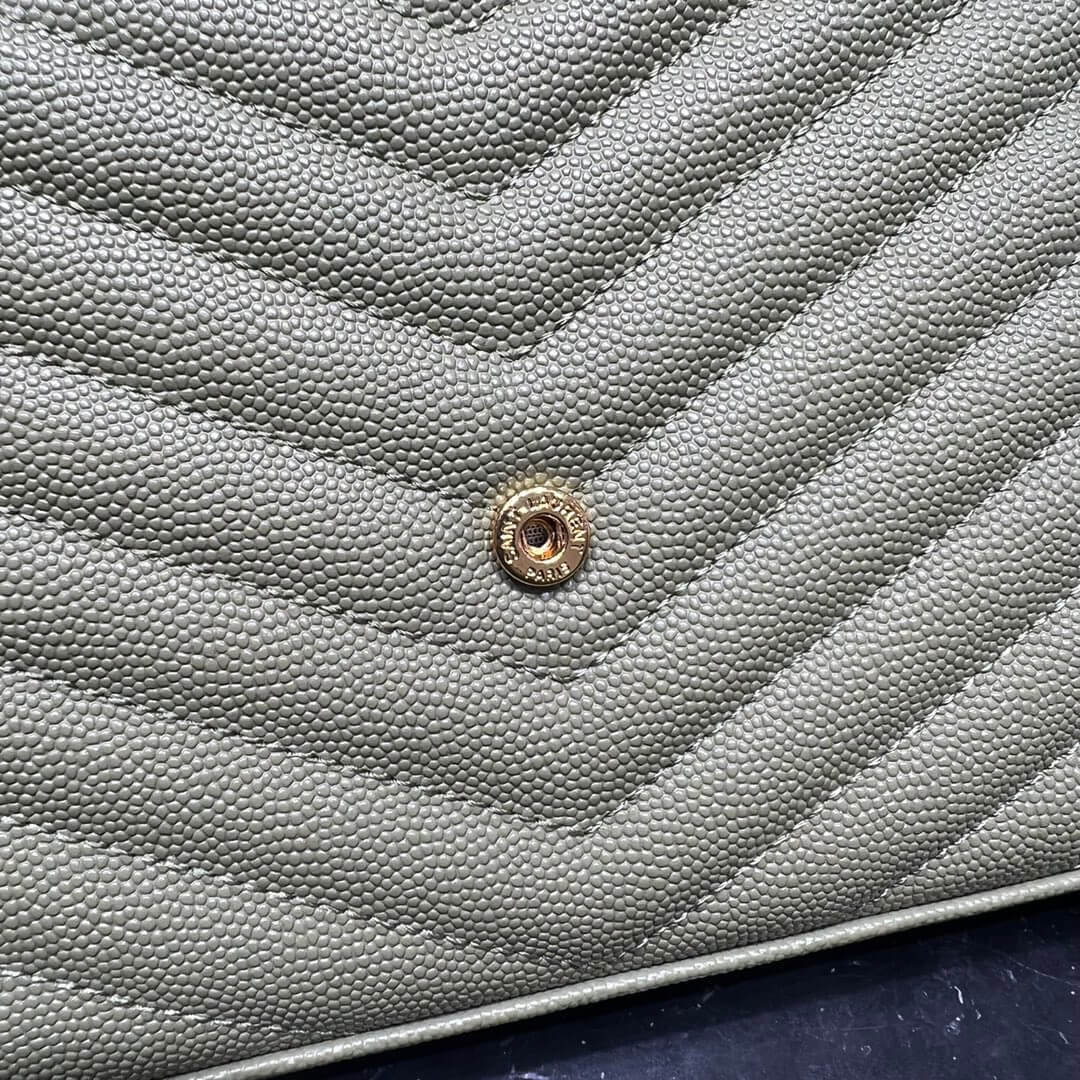 ysl saint lauret chain bag green silver hardware 377828