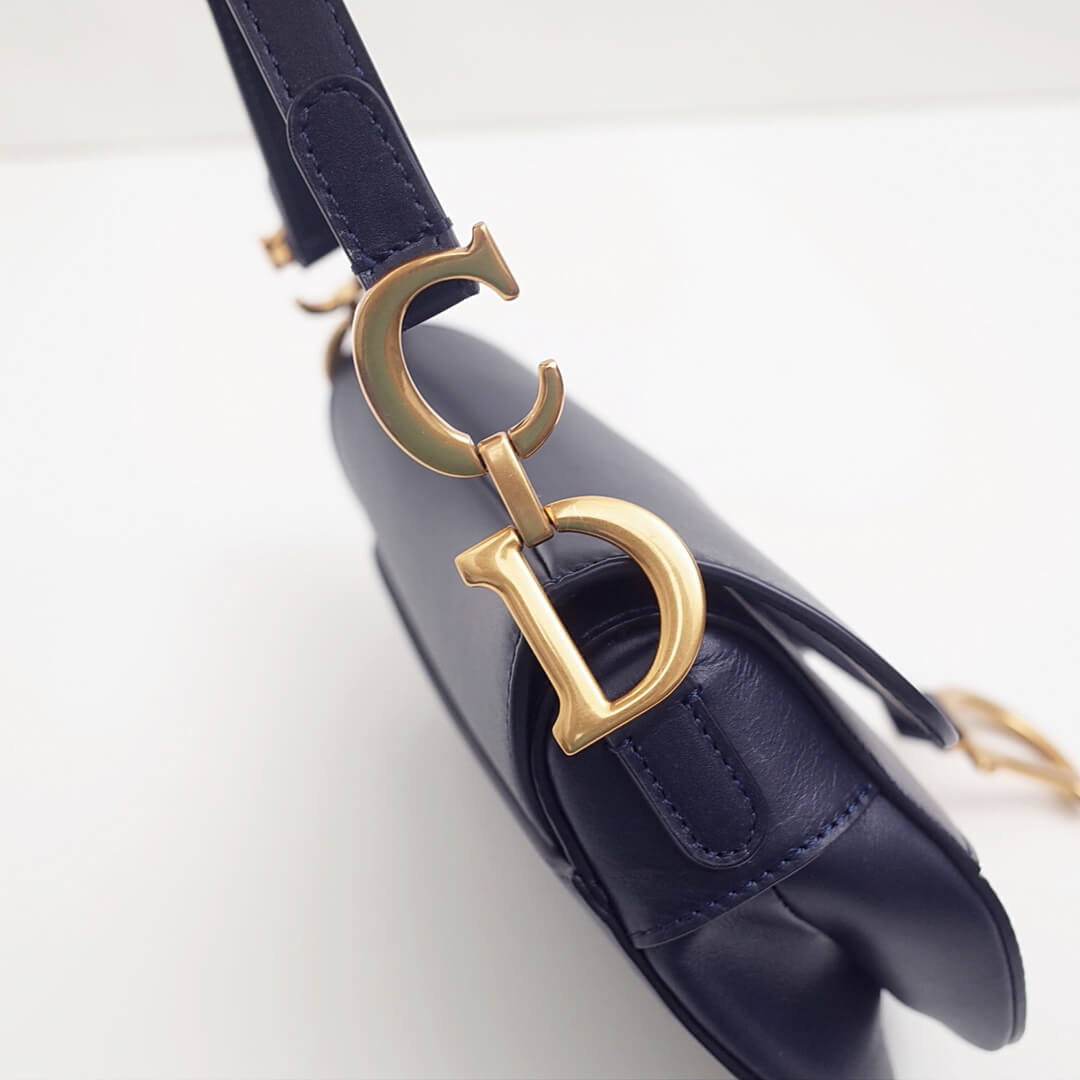 do saddle bag balck gold 20cm hardware plain leather 6816