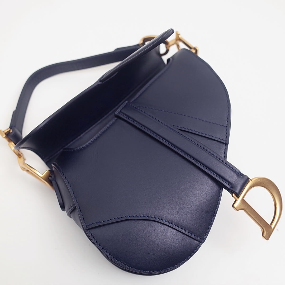do saddle bag balck gold 20cm hardware plain leather 6816