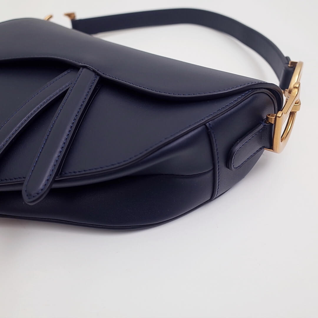 do saddle bag balck gold 26cm hardware plain leather 6816