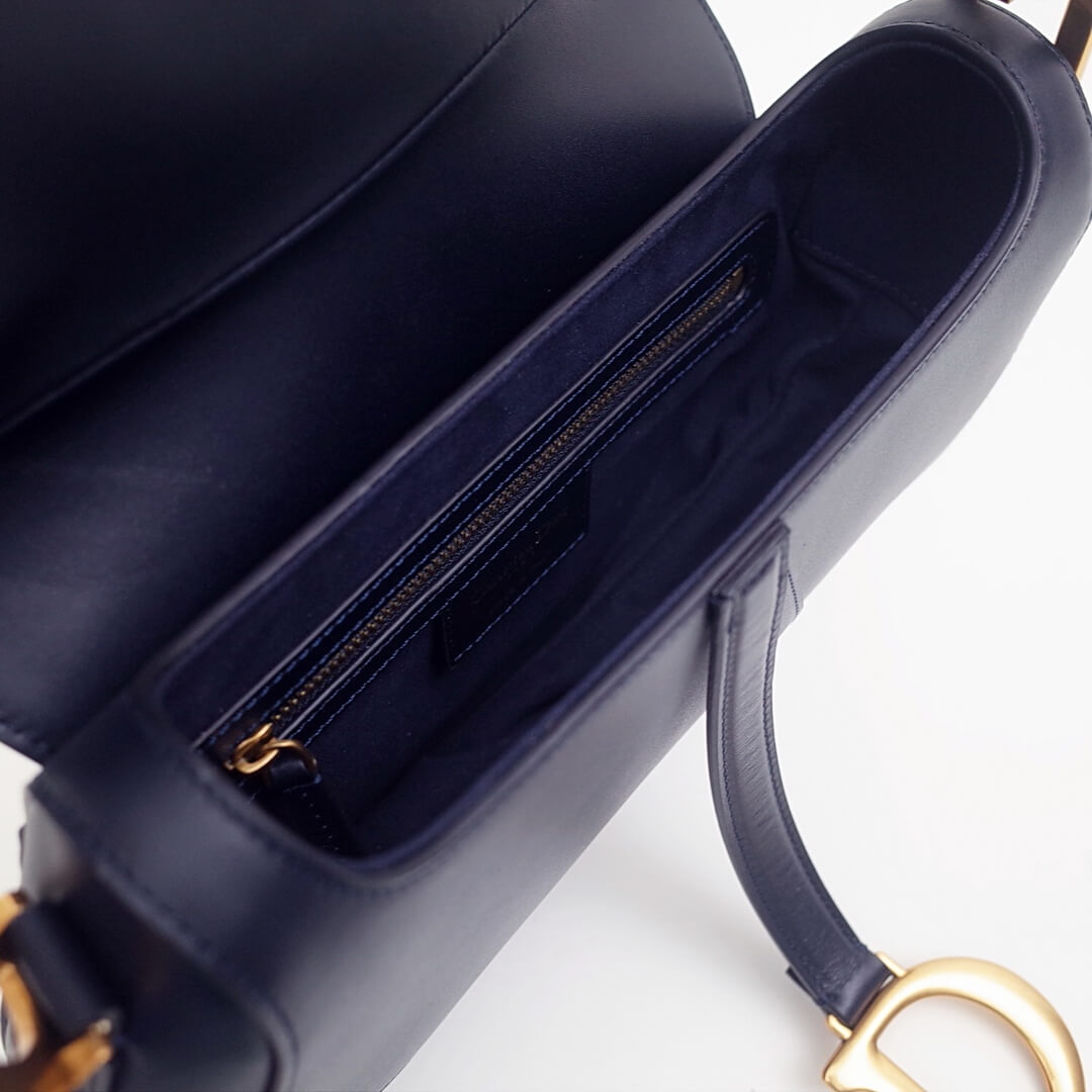 do saddle bag balck gold 26cm hardware plain leather 6816