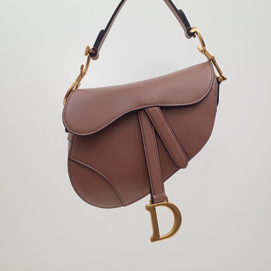 do saddle bag nude pink gold 21cm hardware plain leather 6816