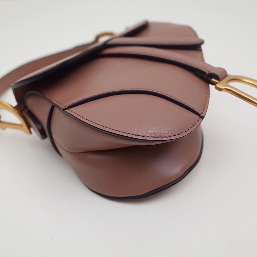 do saddle bag nude pink gold 21cm hardware plain leather 6816