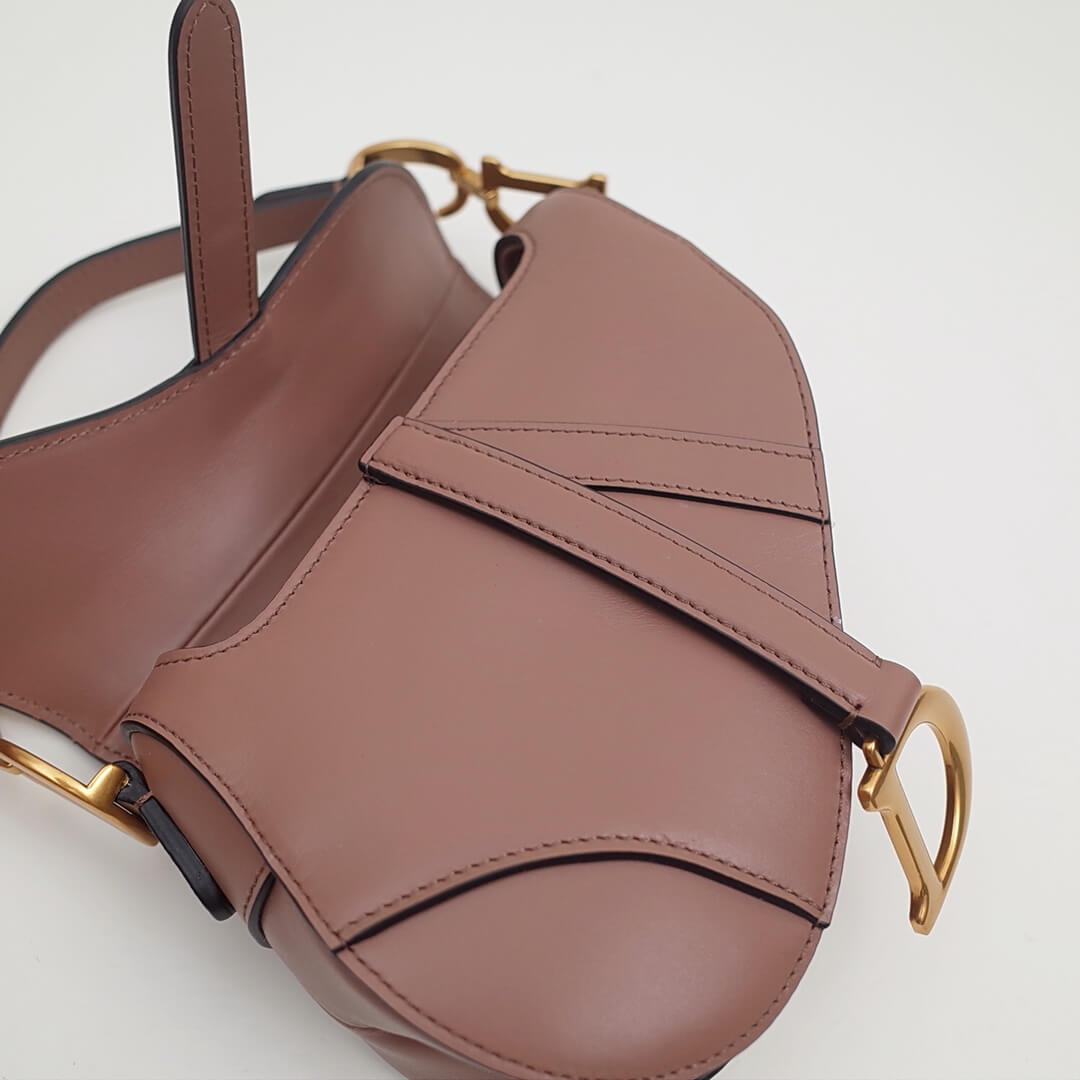 do saddle bag nude pink gold 21cm hardware plain leather 6816