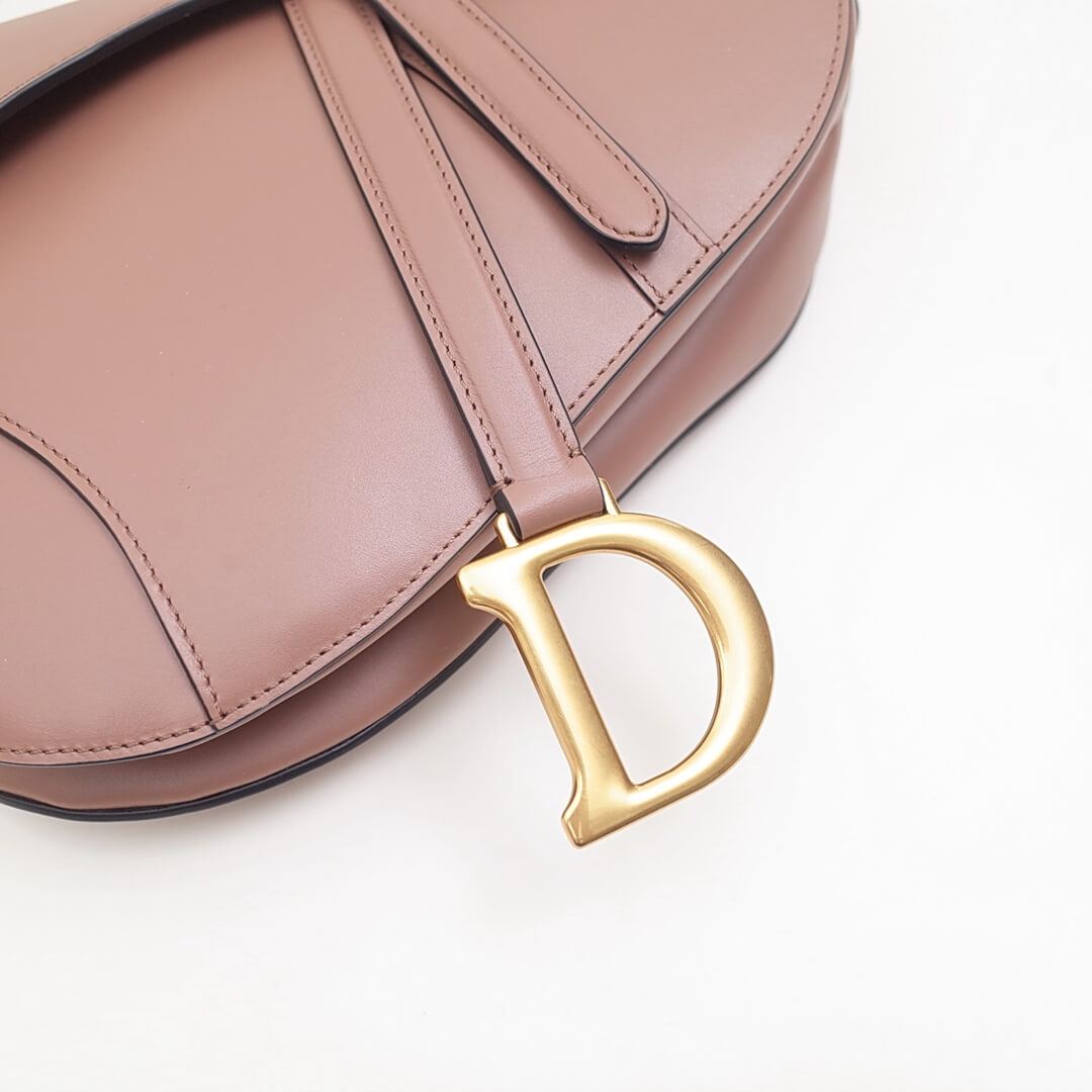 do saddle bag nude gold 26cm hardware plain leather 6816