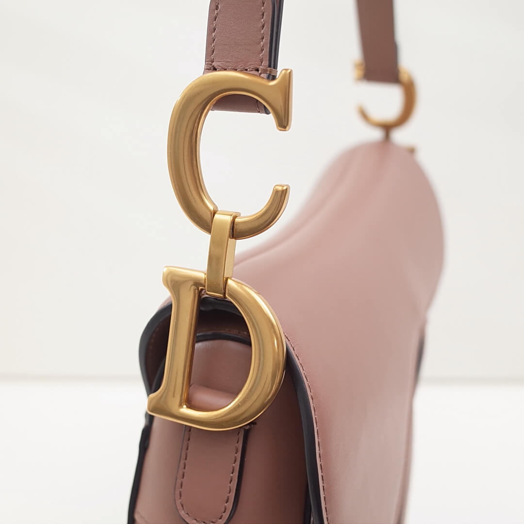 do saddle bag nude gold 26cm hardware plain leather 6816