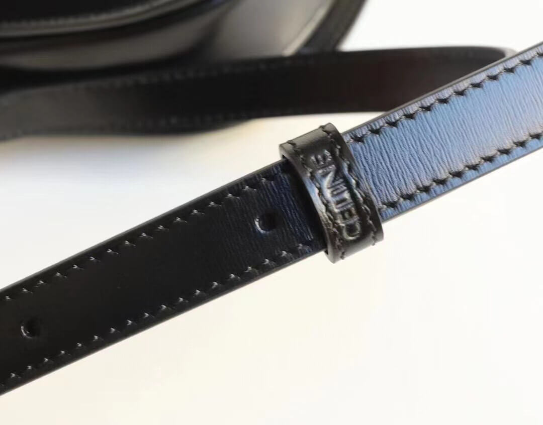 110413 saddle bag besace triomphe teen modele veau satine noir