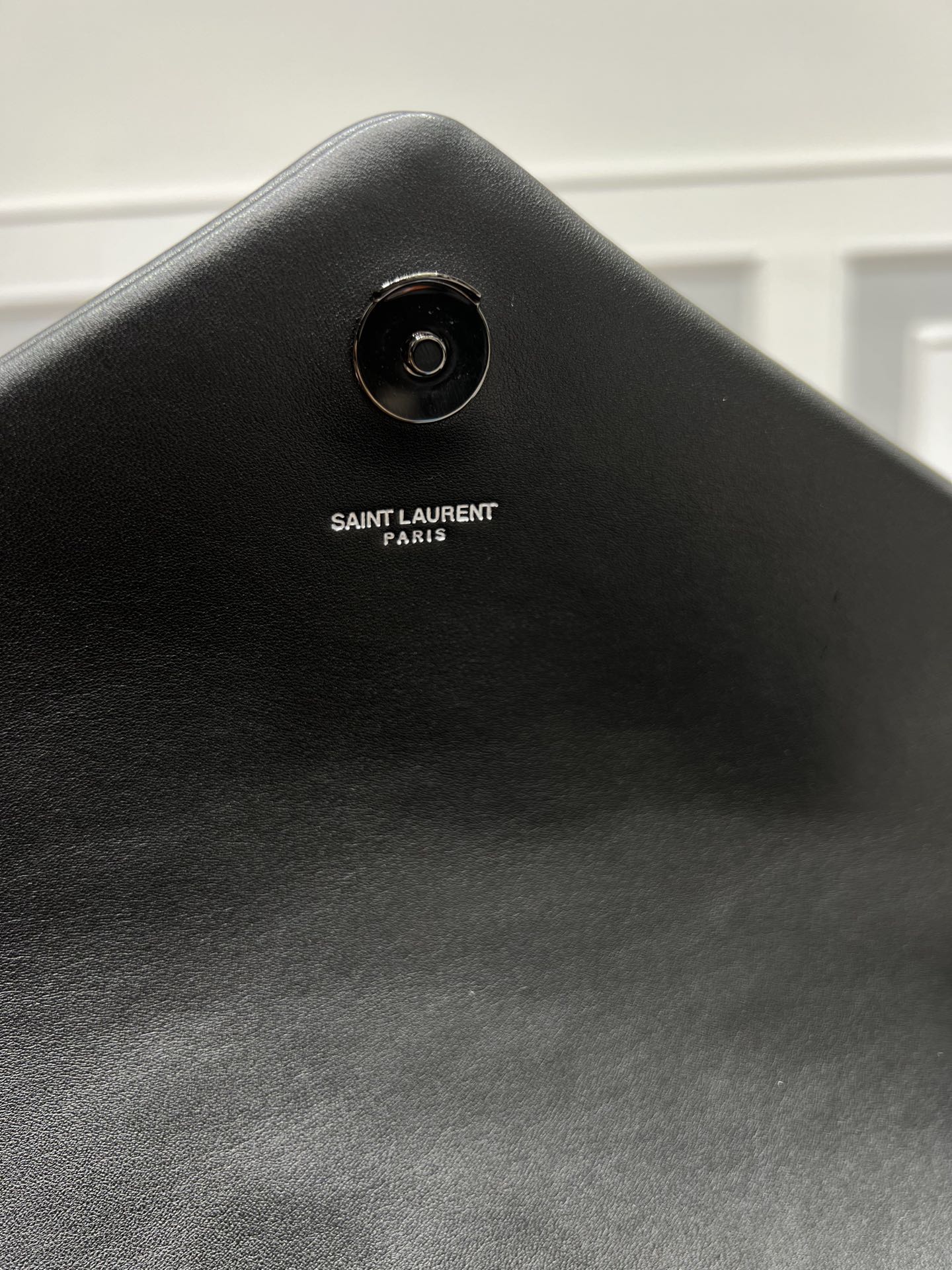 ysl 457014 loulou front flap bag black hardware supper big size 38cm