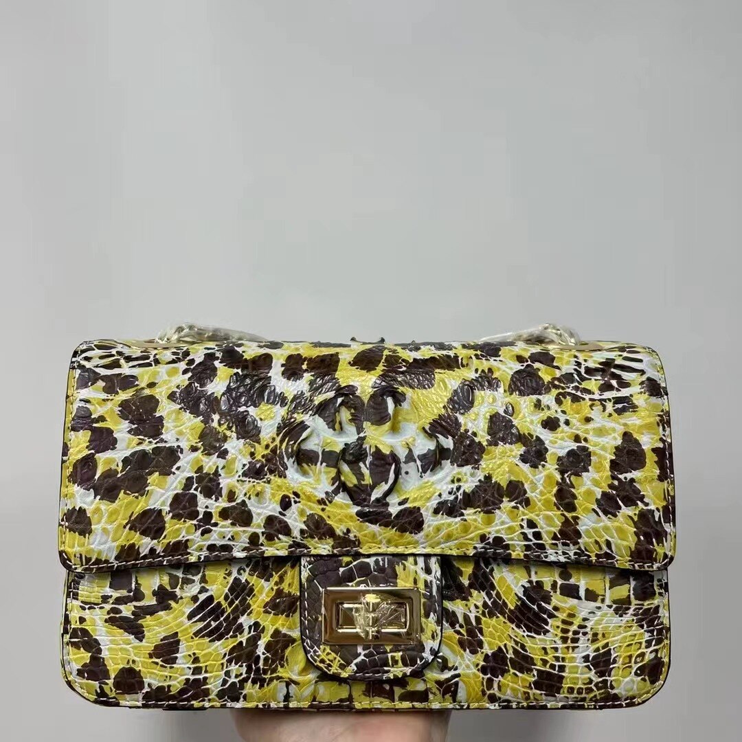 TEE New Skull Crocodile Skin Women's Shoulder Bag Leisure Real Crocodile Leather Lady Crossbody Bag Fashion Large Capacity Bag