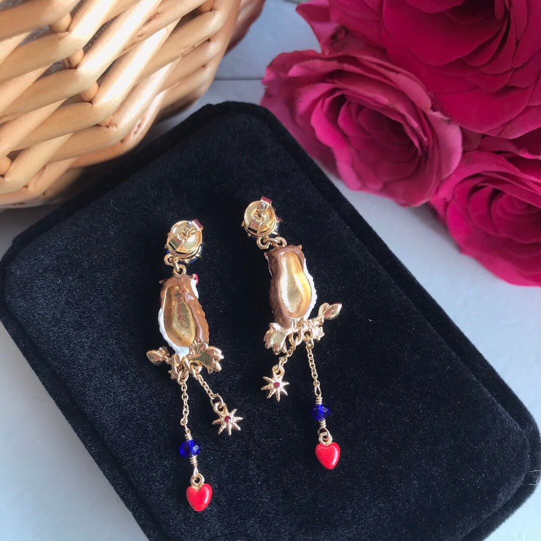 owl love tassel earrings new product of the sen series niche long model eh13168a13