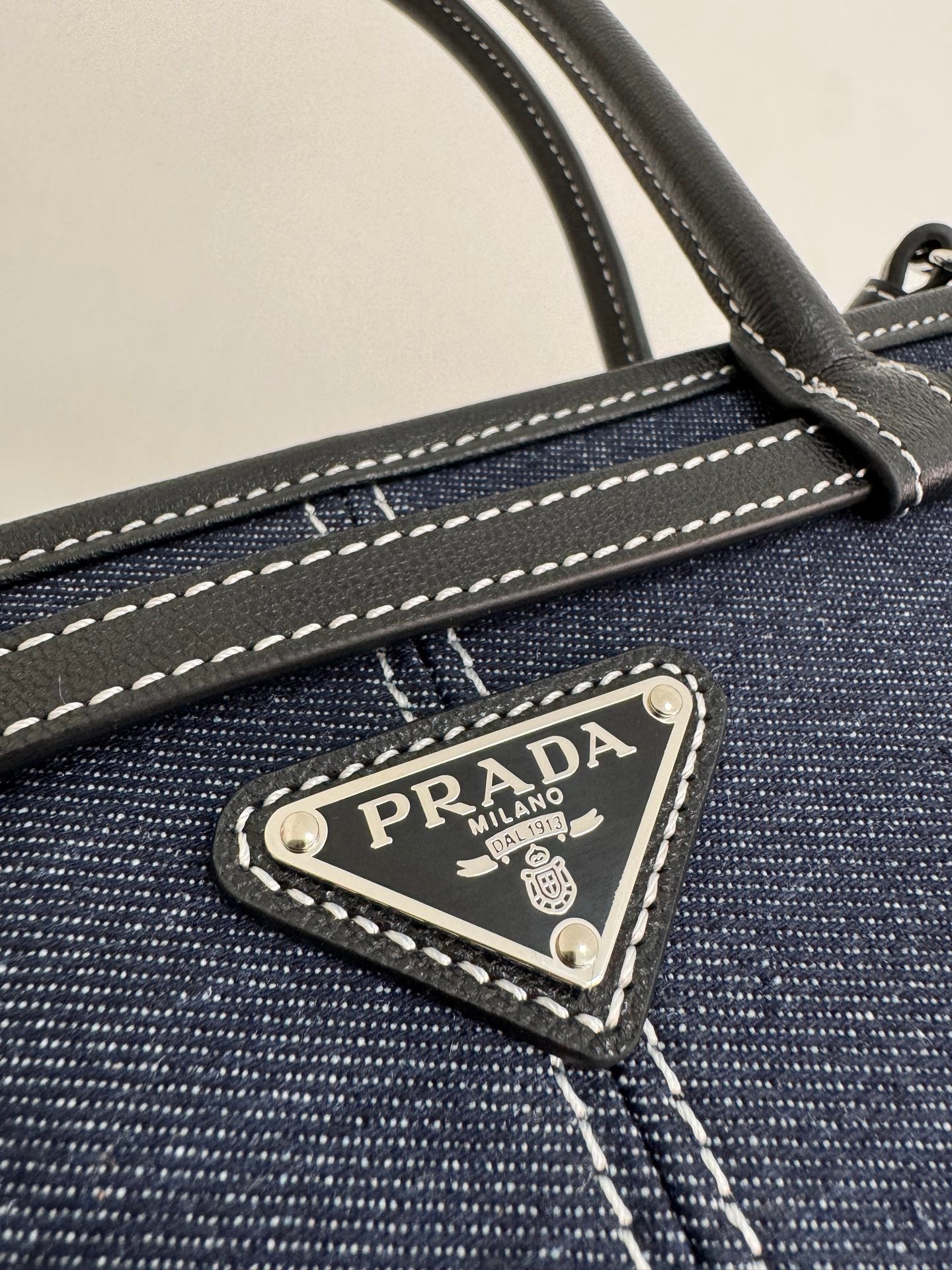 PRA Softlux denim handbag 1BA426 NAVY