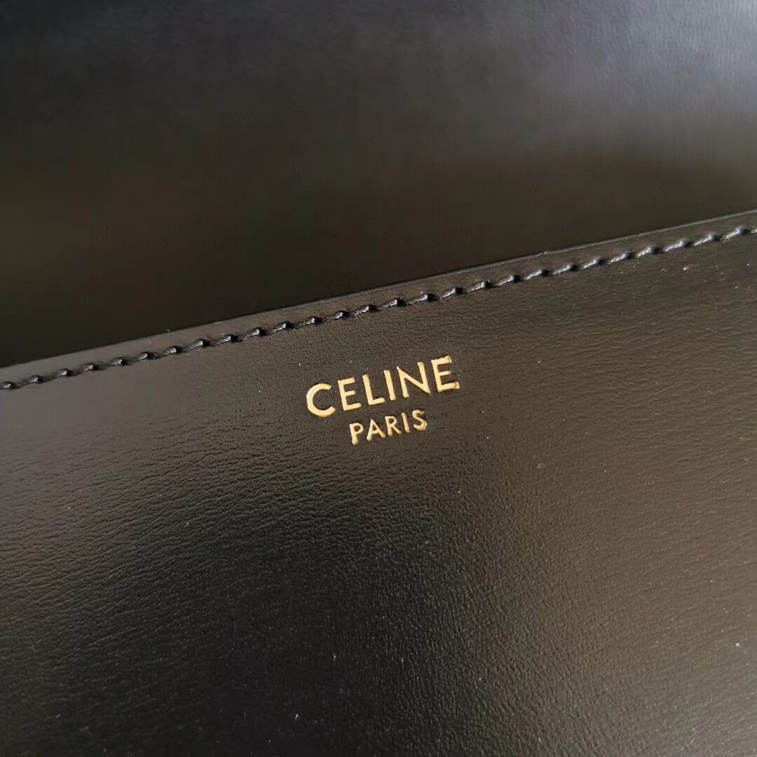 cl 188423 teen triomphe bag in shiny calfskin black