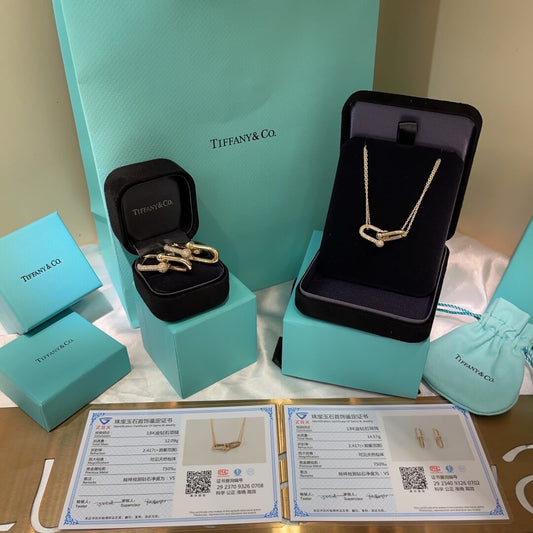 tiffanys new double ring necklace with advanced fashion xlc38