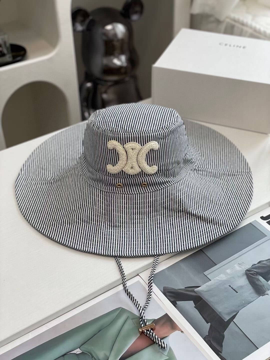 triumphal arch versatile big eaves hat fishermans hat flocking sunscreen hat mz13168a29