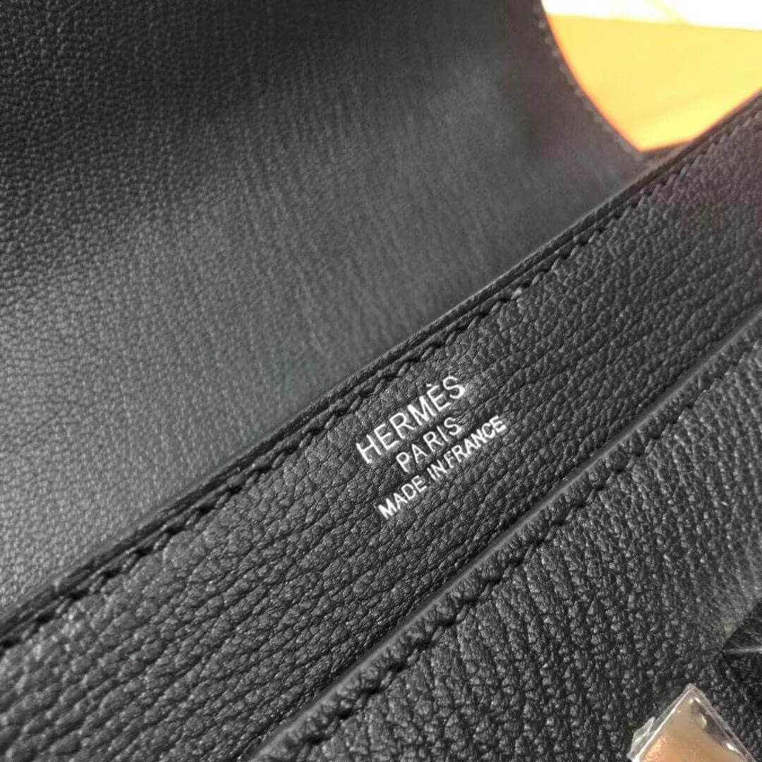 verrou mini 89 black shoulder bag wax thread goat skin full handmade