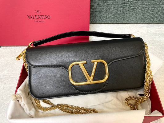 valentino borsa piccola a spalla garavani loco in vitello vlogosignacar 1133 black