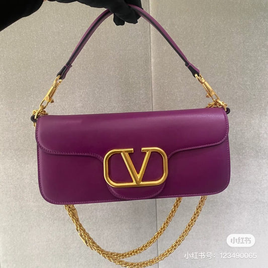 valentino borsa piccola a spalla garavani loco in vitello vlogosignacar 1133 purple
