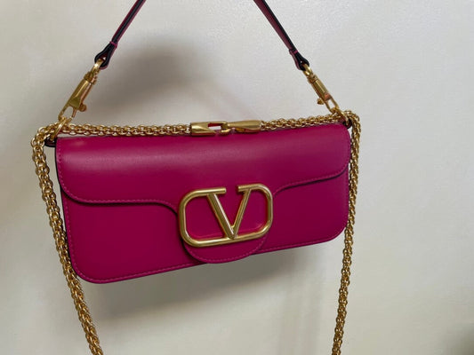 valentino borsa piccola a spalla garavani loco in vitello vlogosignacar 1133 rose purple