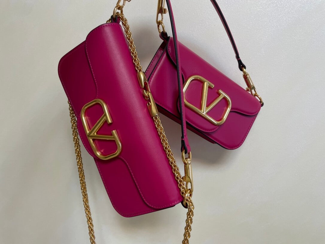 valentino borsa piccola a spalla garavani loco in vitello vlogosignacar 1133 rose purple