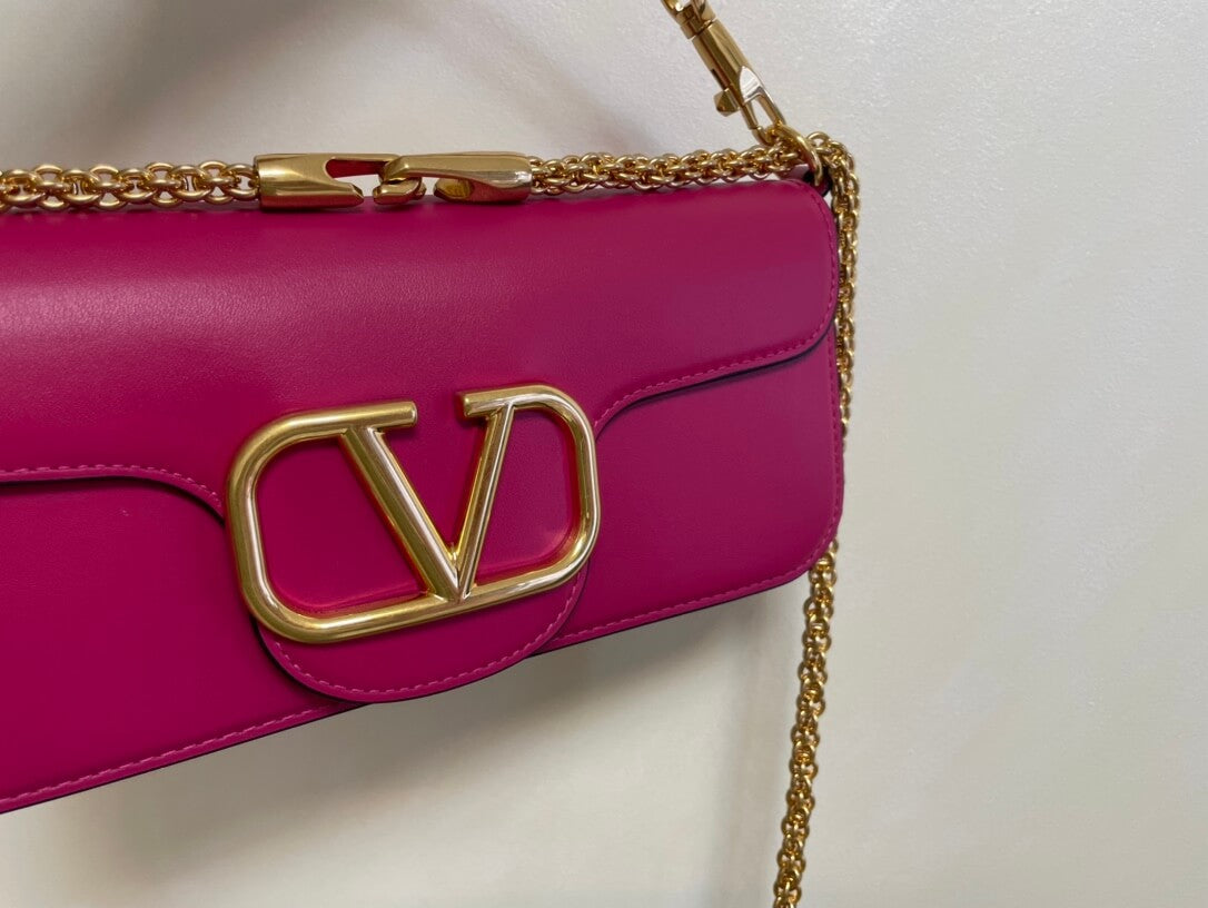valentino borsa piccola a spalla garavani loco in vitello vlogosignacar 1133 rose purple