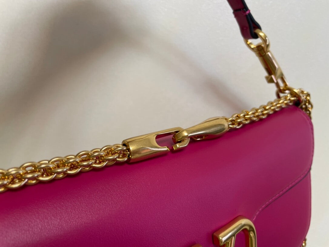 valentino borsa piccola a spalla garavani loco in vitello vlogosignacar 1133 rose purple
