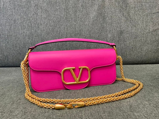 valentino borsa piccola a spalla garavani loco in vitello vlogosignacar 1133 rose red
