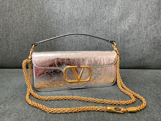 valentino borsa piccola a spalla garavani loco in vitello vlogosignacar 1133 silver