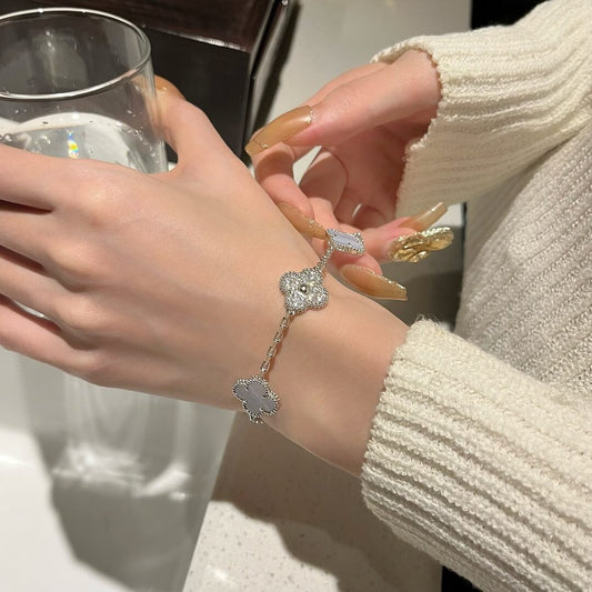 vca new fashion light luxury five flower bracelet diamond buckle bracelet sl13168a4