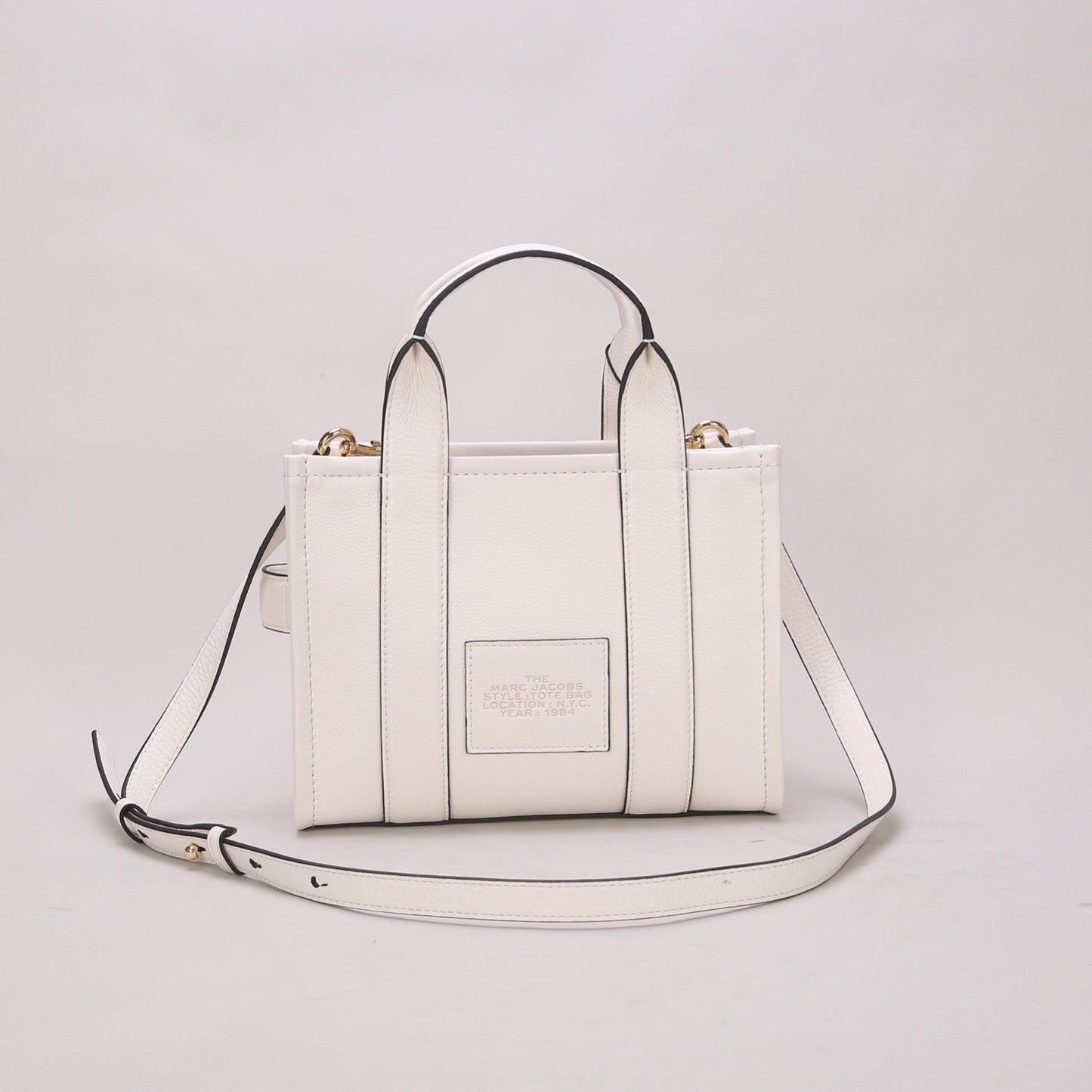 mj tote leather bags white