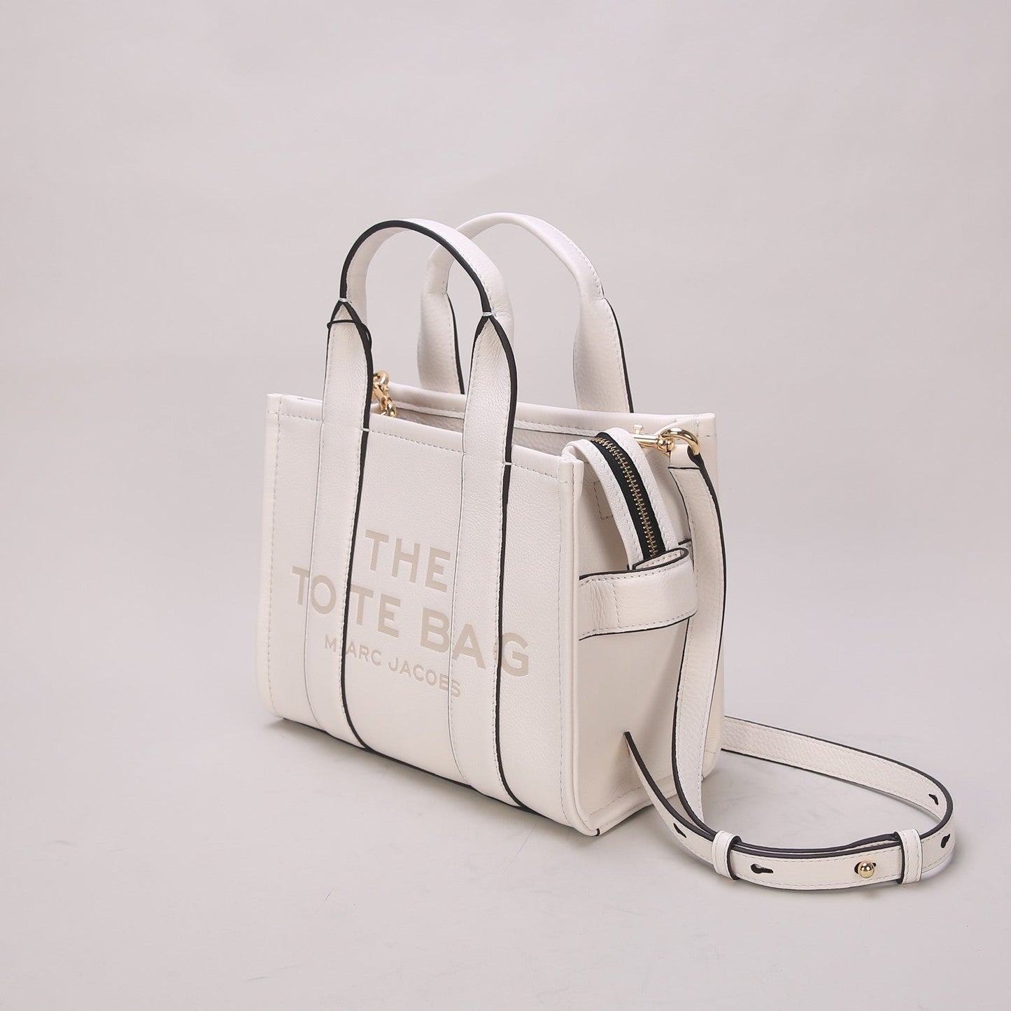 mj tote leather bags white