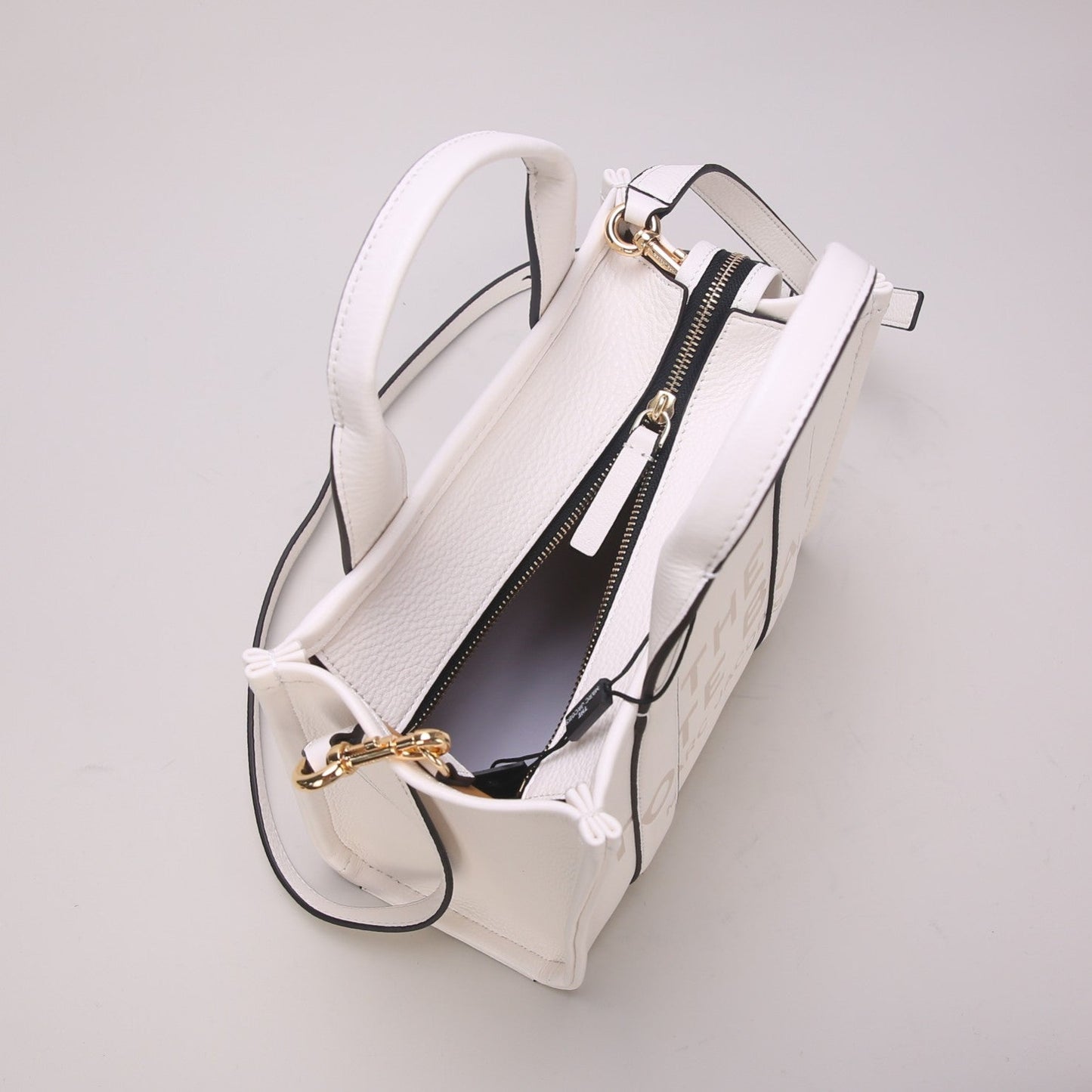 mj tote leather bags white