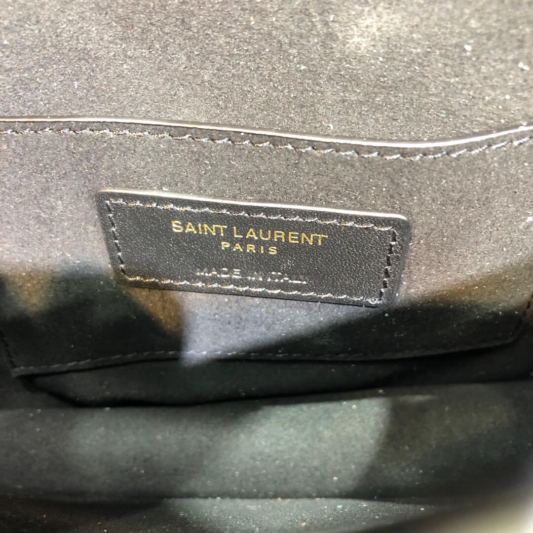 y698567 shoulder bag saint laurent monogram calfskin black 1