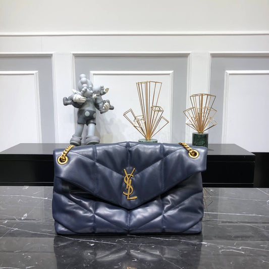y577475 shoulder bag cross body bags blue lambskin