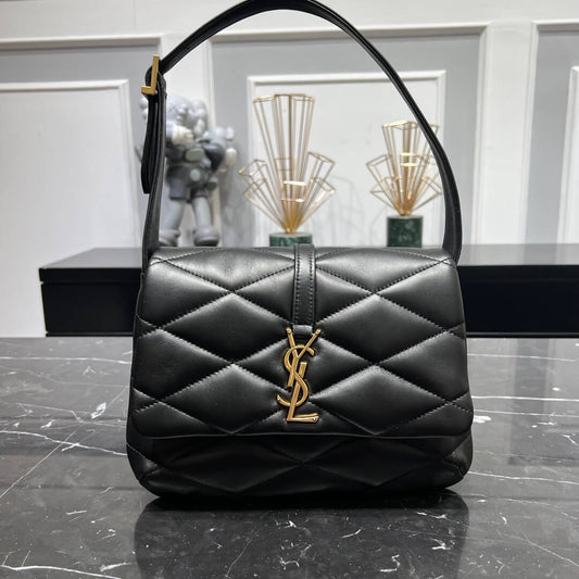 y698567 shoulder bag saint laurent monogram calfskin black