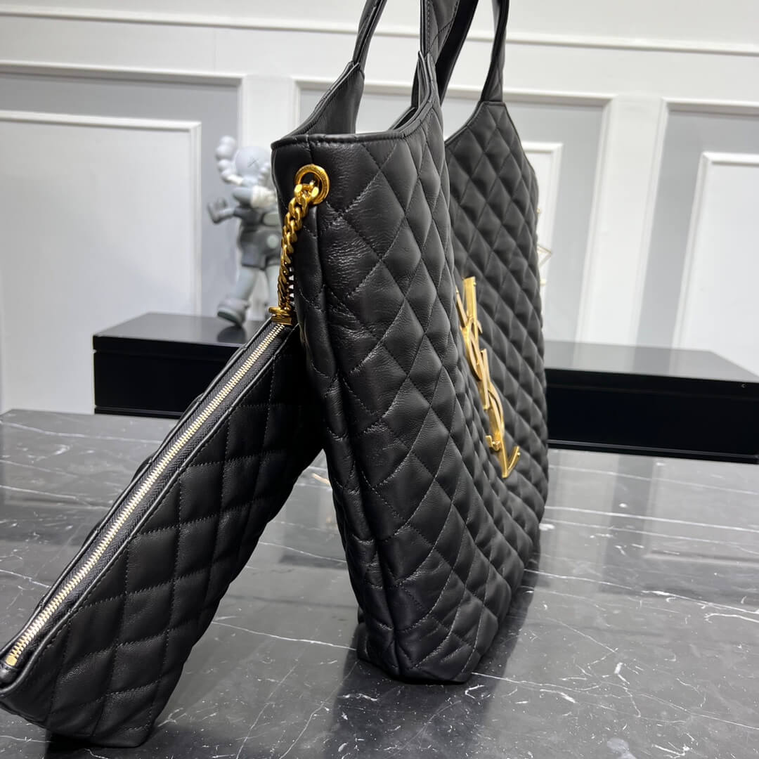 698651 subaxillary bag handbag black leather