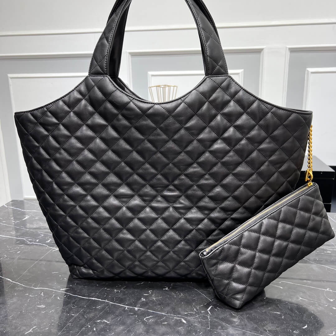 698651 subaxillary bag handbag black leather