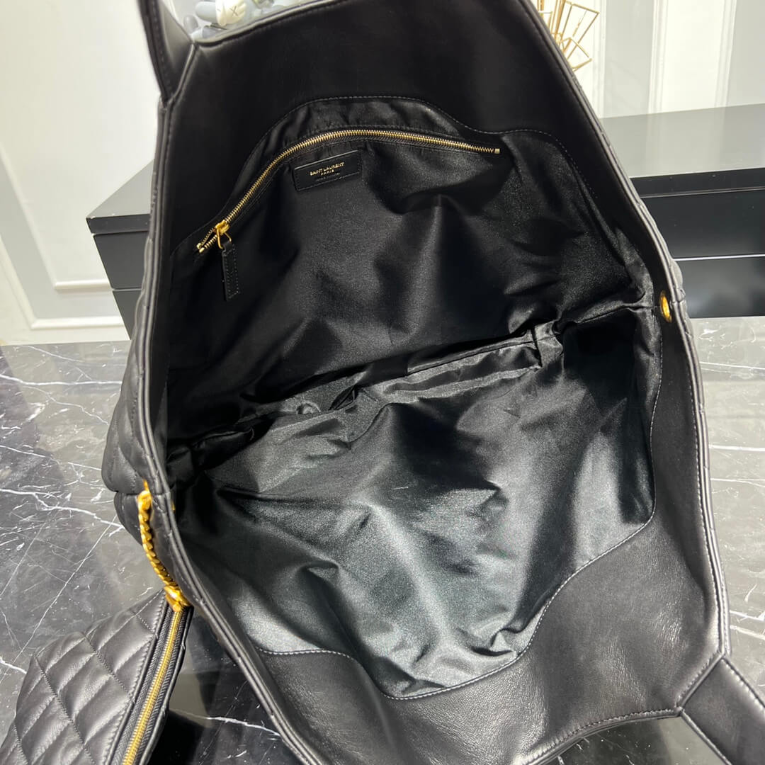 698651 subaxillary bag handbag black leather
