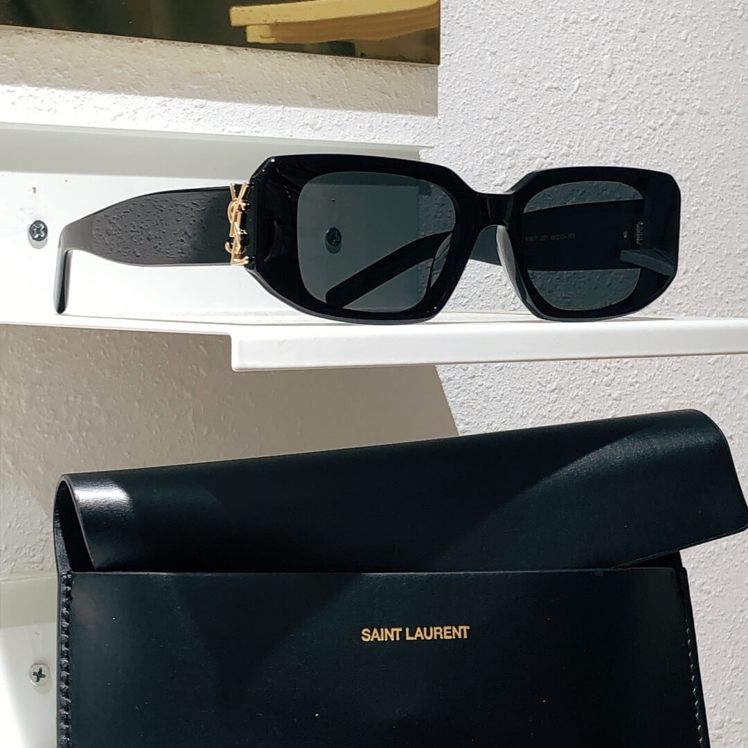 ys l m96 f summer sunglasses small size white black