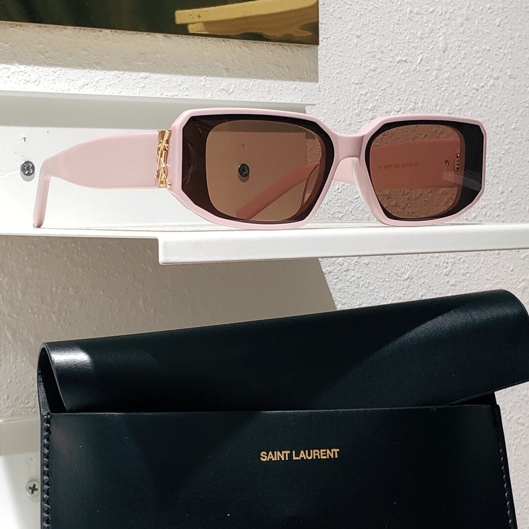 ys l m96 f summer sunglasses small size white black