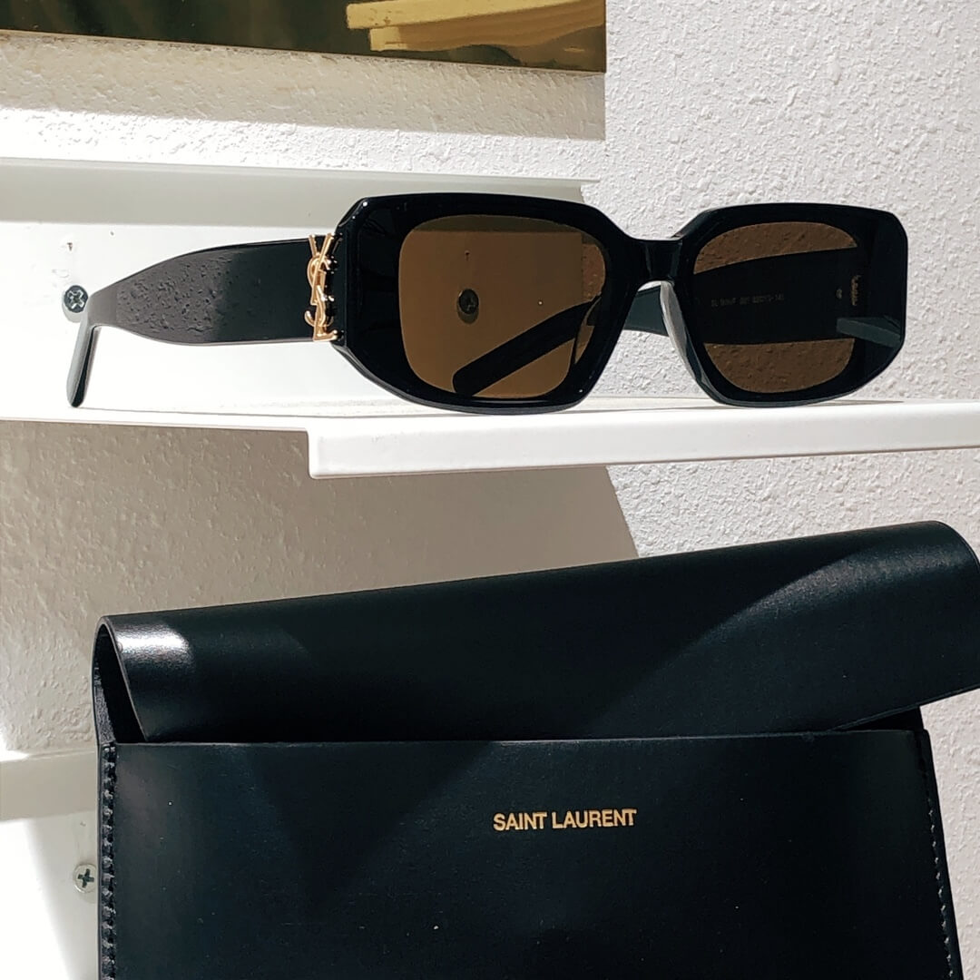 ys l m96 f summer sunglasses small size white black