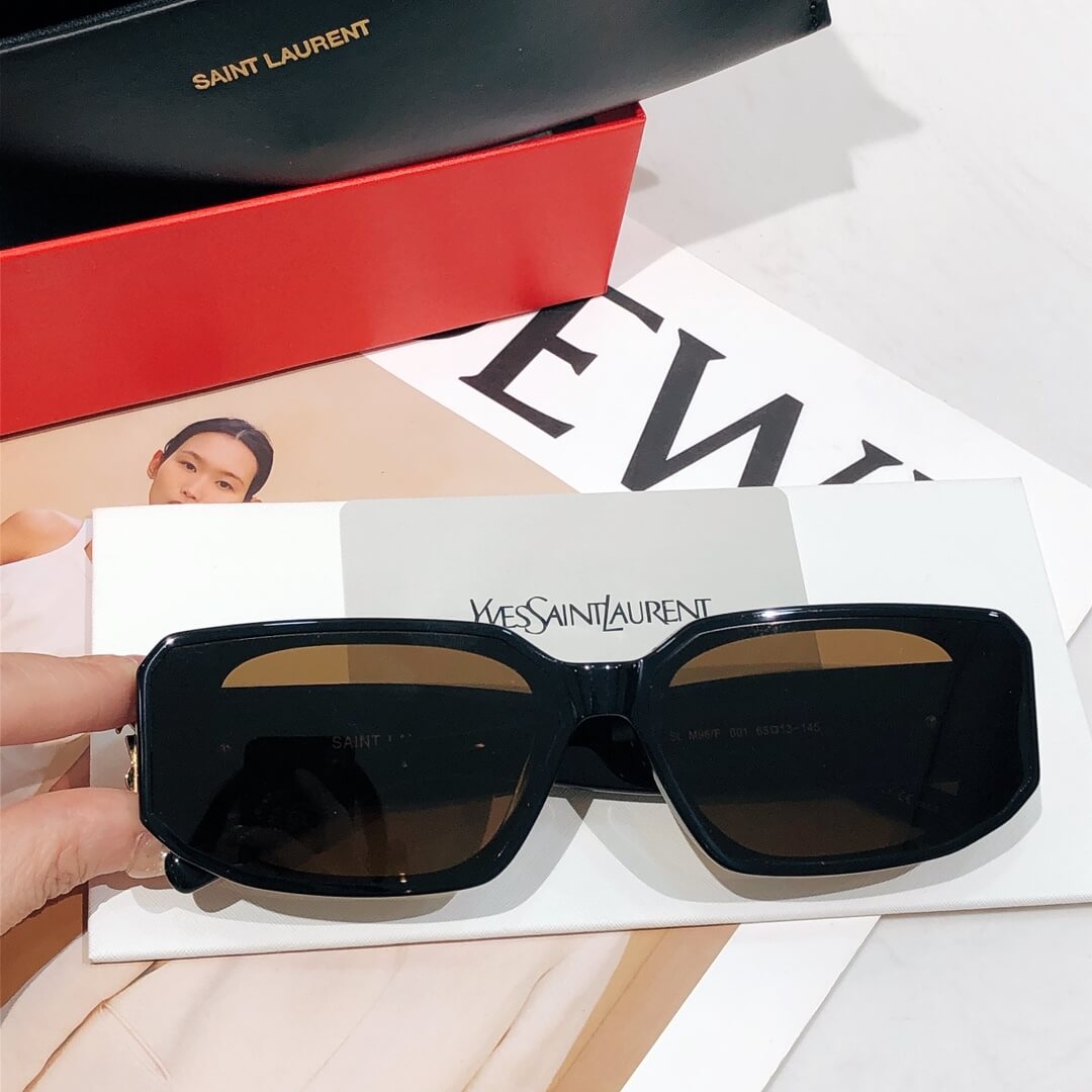 ys l m96 f summer sunglasses small size white black