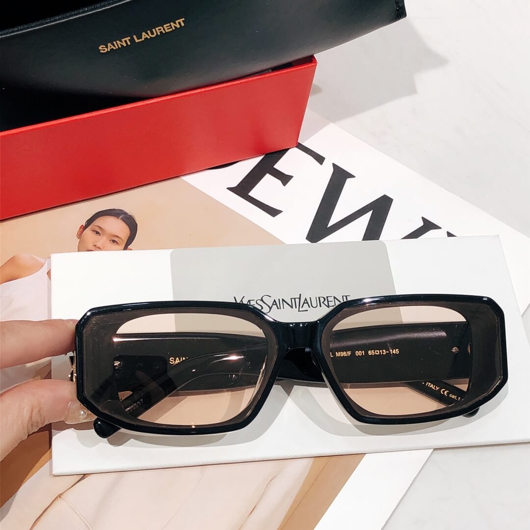 ys l m96 f summer sunglasses small size white black