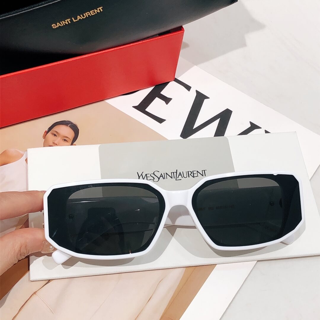 ys l m96 f summer sunglasses small size white black