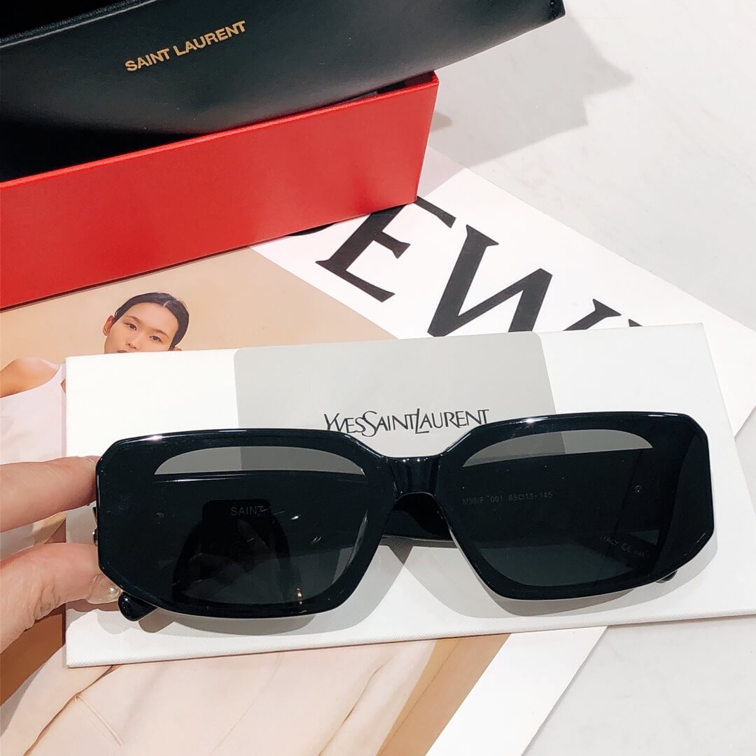 ys l m96 f summer sunglasses small size white black