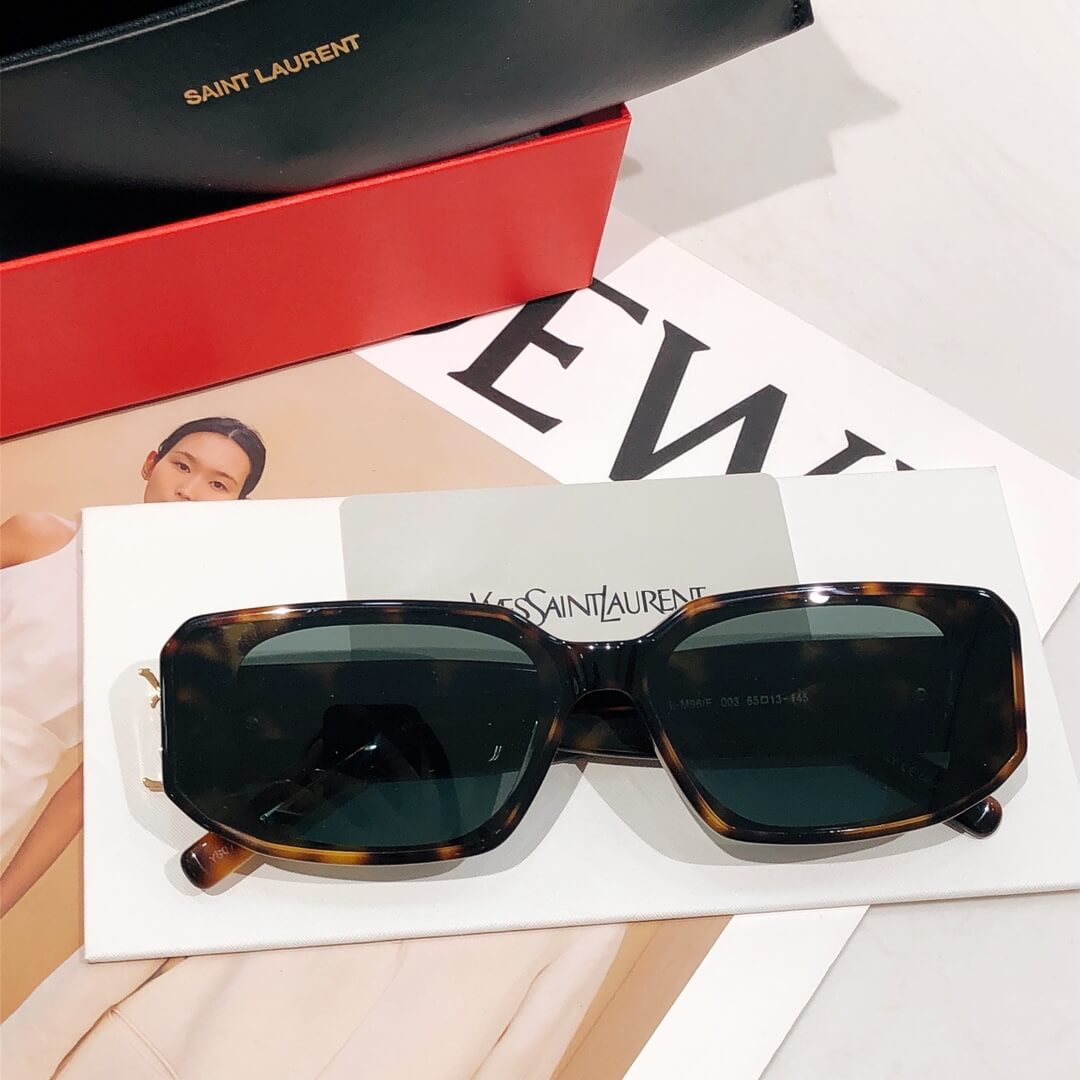 ys l m96 f summer sunglasses small size white black