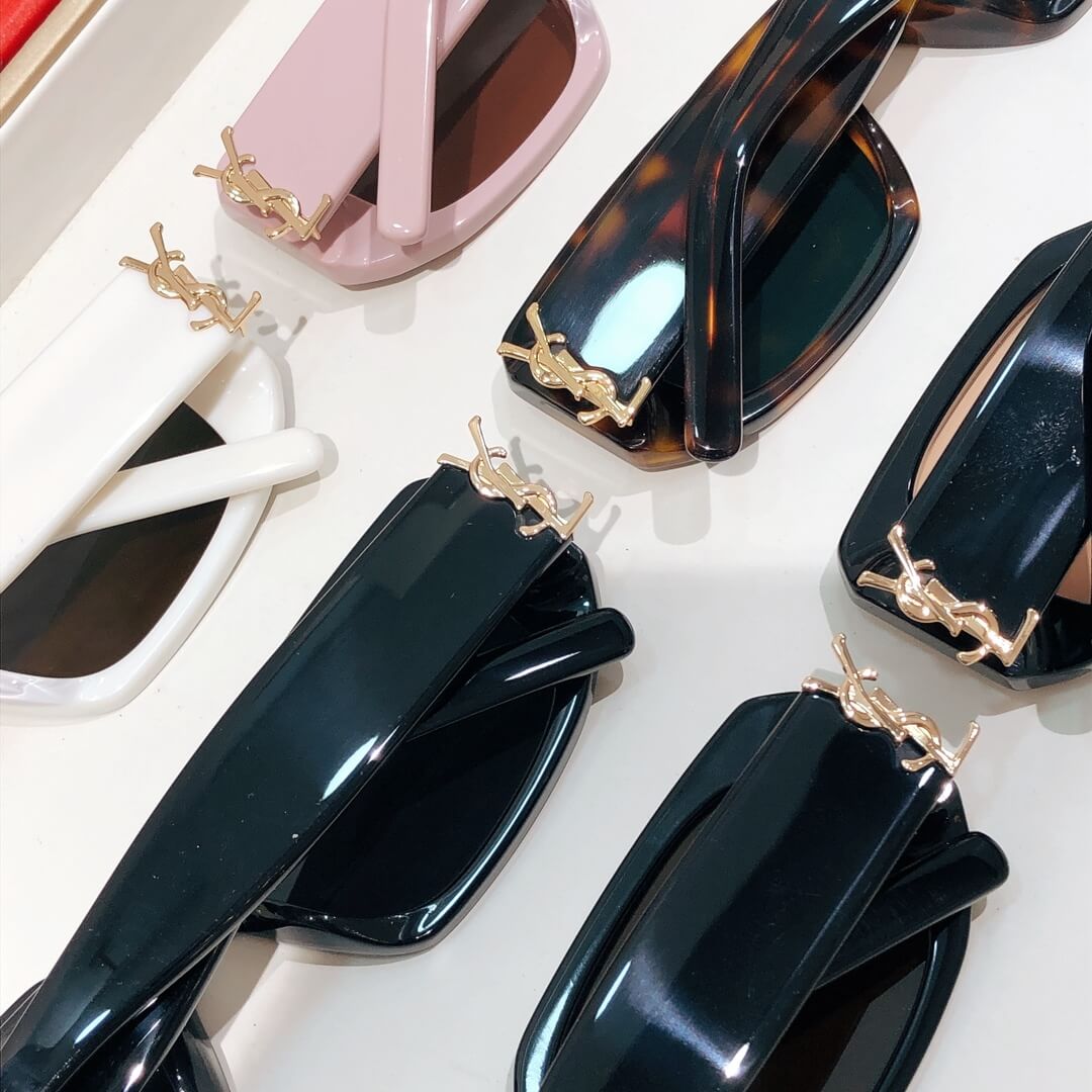 ys l m96 f summer sunglasses small size white black