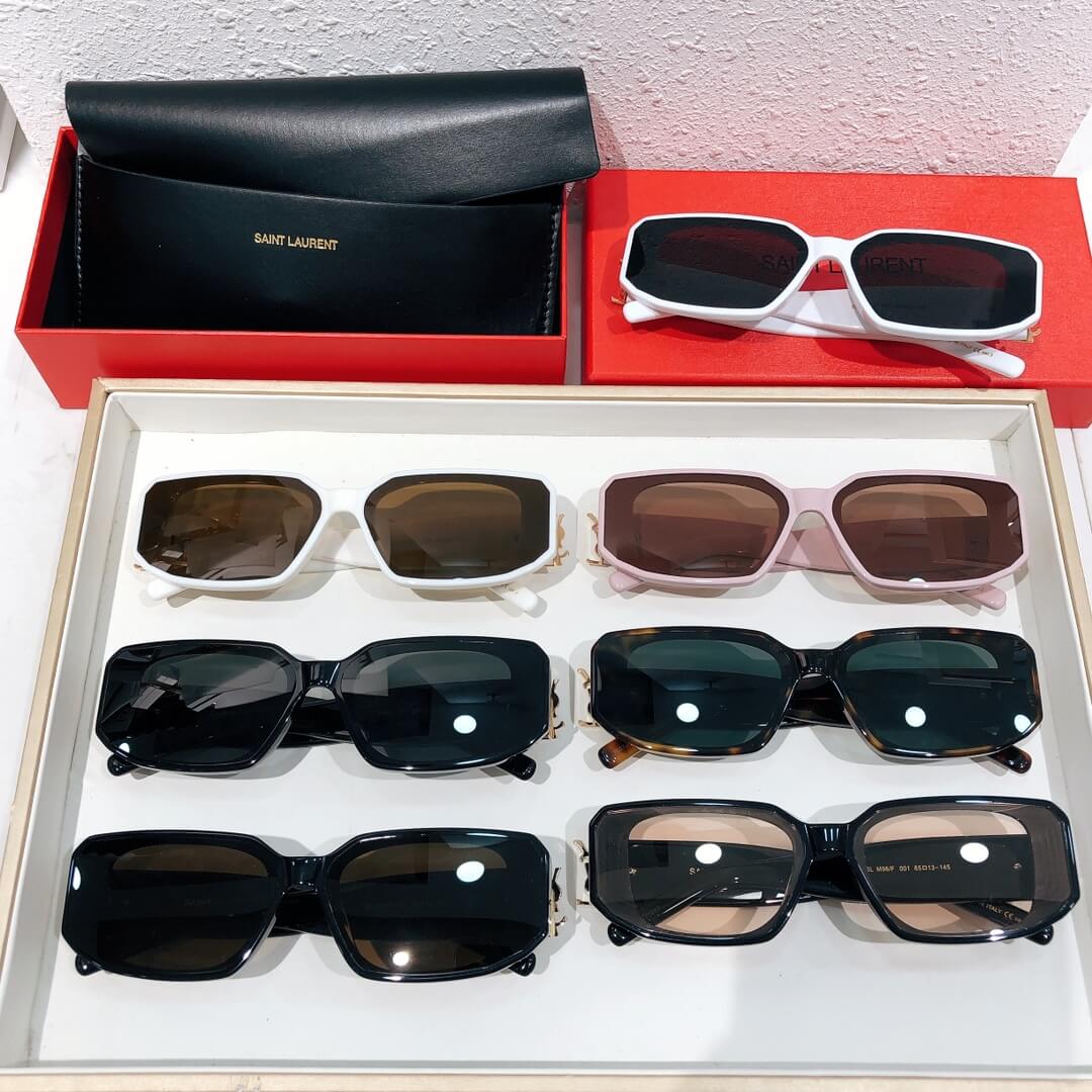 ys l m96 f summer sunglasses small size white black