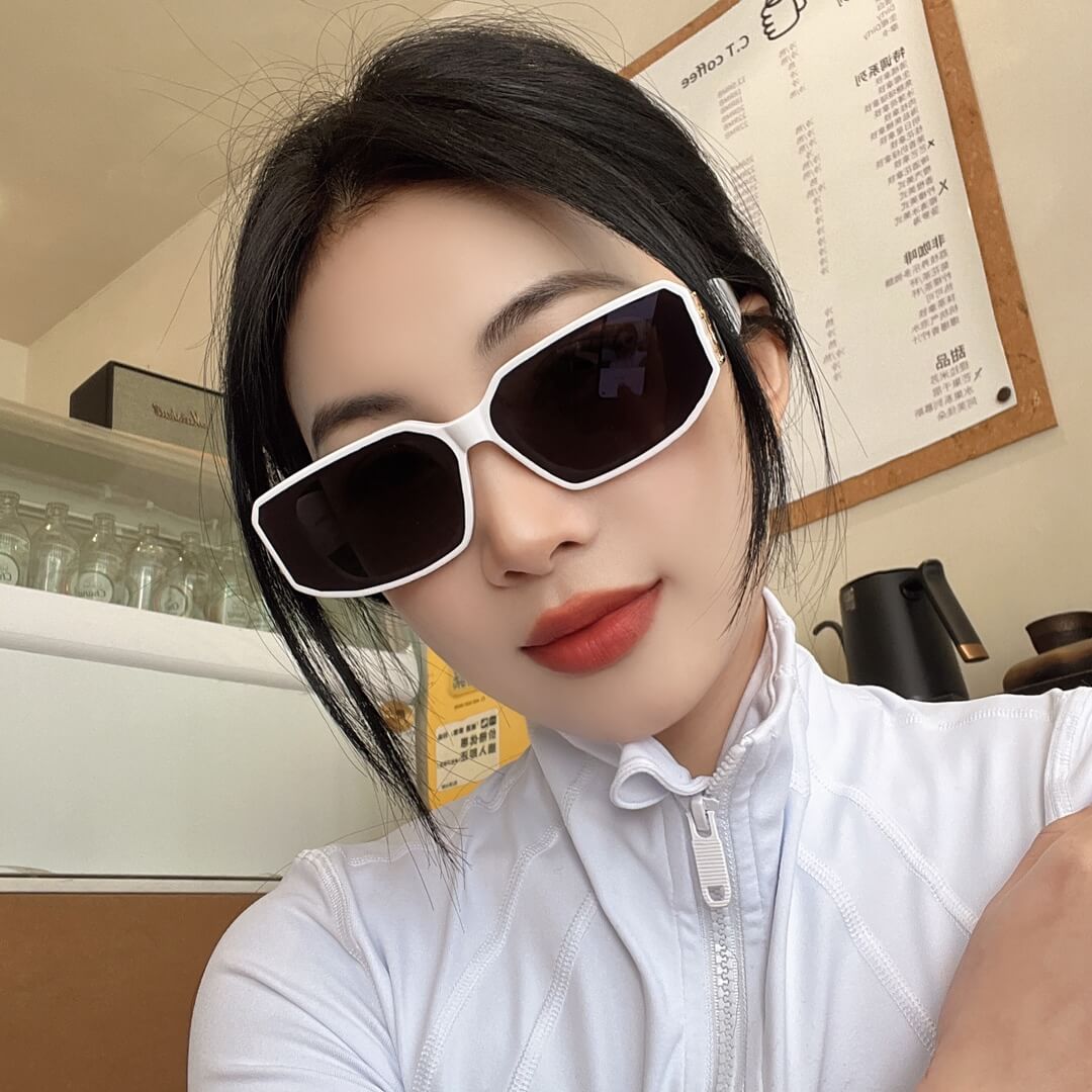 ys l m96 f summer sunglasses small size white black